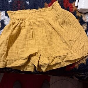 Kensie Mustard High Waist Women's Shorts